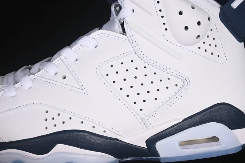 All categories Air Jordan Jordan series basketball shoes Air Jordan 6 F version Air Jordan 6 Retro "Midnight Navy" AJ6 Joe 6 white sea blue CT8529-141